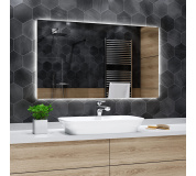 Koupelnové zrcadlo s LED podsvětlením 80x60 cm DUBAI