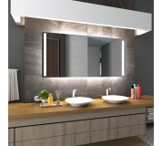 Koupelnové zrcadlo s LED osvětlením 90x70 cm PARIS-DUBAI 2x trafo 2x led (osvětlení, podsvětlení)