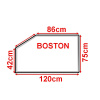 Koupelnové zrcadlo s LED osvětlením 120x75cm BOSTON ATYPICKÉ