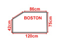 Koupelnové zrcadlo s LED osvětlením 120x75cm BOSTON ATYPICKÉ