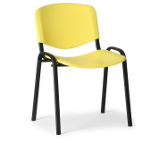 Konfereční židle plastová ISO žlutá, černý kov, židle konferenční