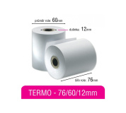 Pokladní kotouček TERMO 76/60/12mm