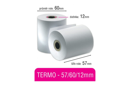 Pokladní kotouček TERMO 57/60/12mm