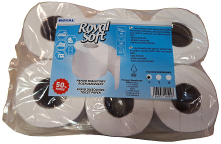 ROYAL SOFT 6ks rozkladový toaletní papír pro chemické WC, 