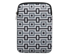 Obal na tablet 10.1", Geometric, bílý z neoprénu